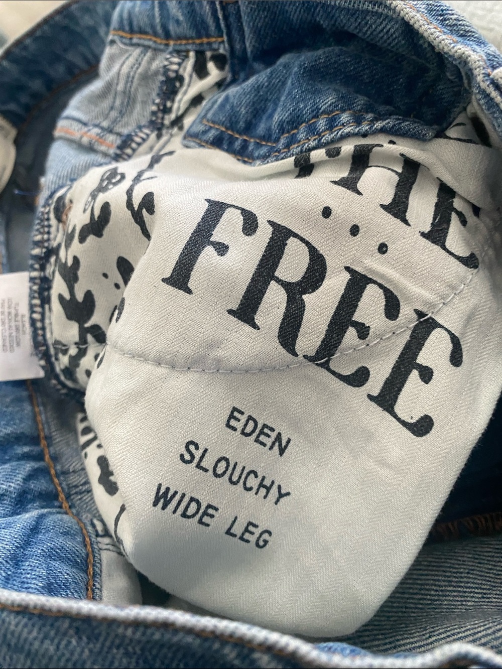 We The Free Eden Slouchy Wide Leg Jeans Cotton Stretch Size 29 - Picture 6 of 6